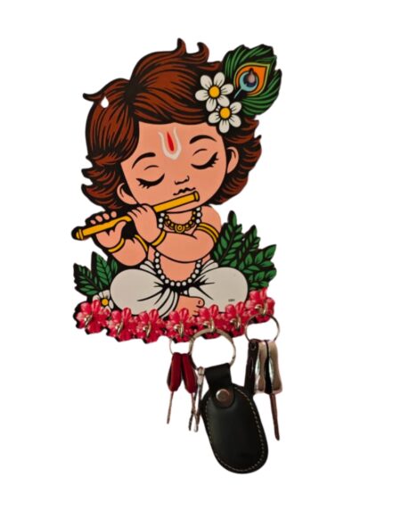 Baby Krishna Wooden Key Holder From Craft Elya