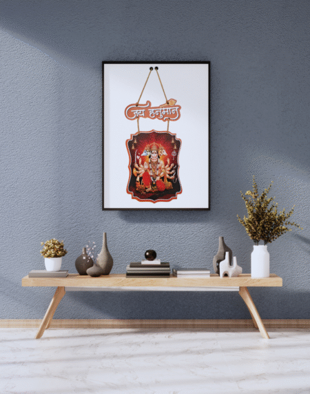 Panchmukhi Hanuman Ji Wooden Wall Hanging From Craft Elya