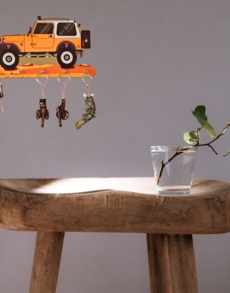 Alternative view of Craft Elya’s Mahindra Thar Wooden Key Holder