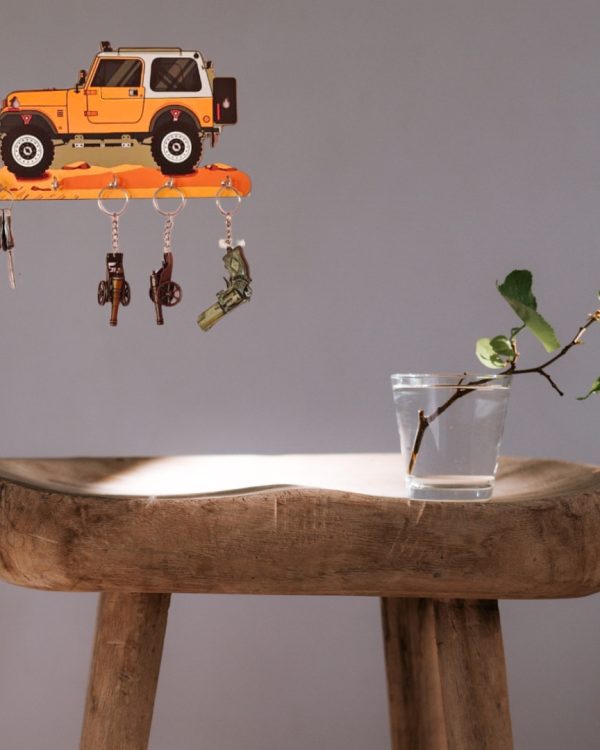Alternative view of Craft Elya’s Mahindra Thar Wooden Key Holder