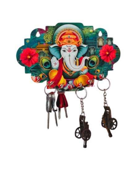 Lord Ganesh Ji Wooden Key Holder From Craft Elya