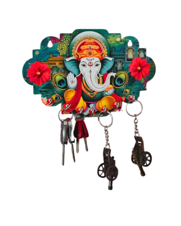 Lord Ganesh Ji Wooden Key Holder From Craft Elya